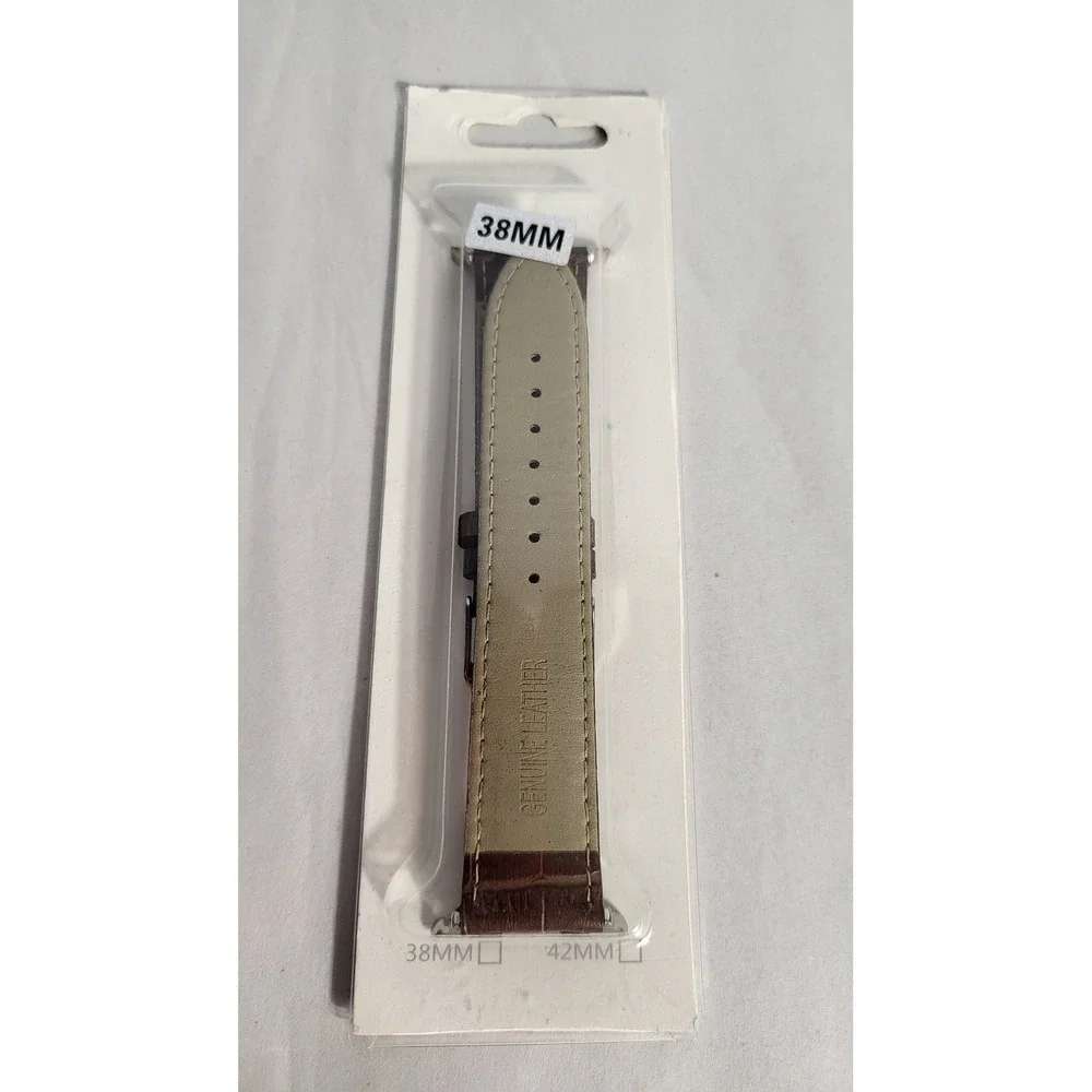 38mm Brown Leather Apple Watch Band Replacement Strap‎